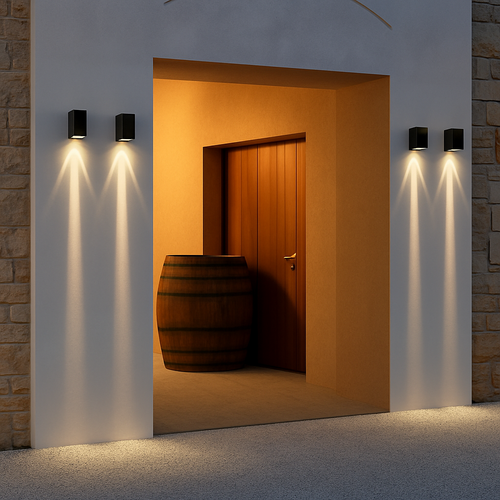 6W 10W 20W Outdoor LED Wall Lights Up and Down Narrow Beam COB Aluminium Wall Sconces Porch Light Garden Waterproof Spotlight - vue 4 sur 14