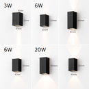 6W 10W 20W Outdoor LED Wall Lights Up and Down Narrow Beam COB Aluminium Wall Sconces Porch Light Garden Waterproof Spotlight