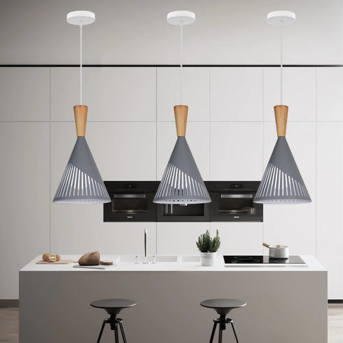suspension design nordique moderne abat-jour industriel rétro décoratif - vue 9 sur 9
