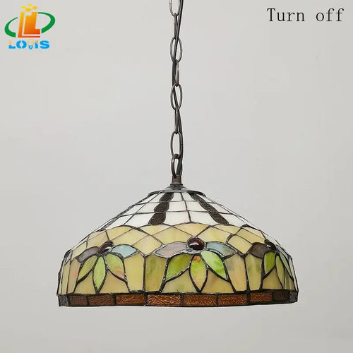 lustre tiffany feuilles éclairage créatif pour café restaurant bar - vue 7 sur 6