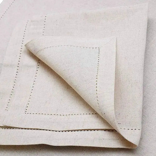 Serviette de table en lin style classique lot - vue 3 sur 7