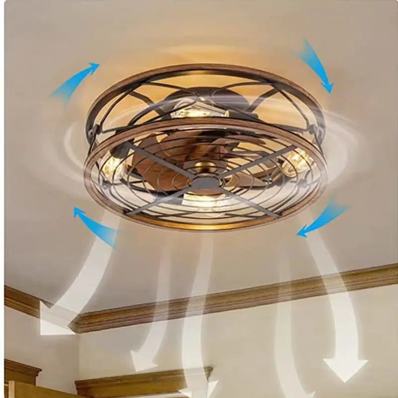 Salon plafonnier Invisible ventilateur lumière moteur à courant continu 110V 220V étude salle à manger lumière nordique moderne chambre ventilateur de plafond lumière - vue 5 sur 6