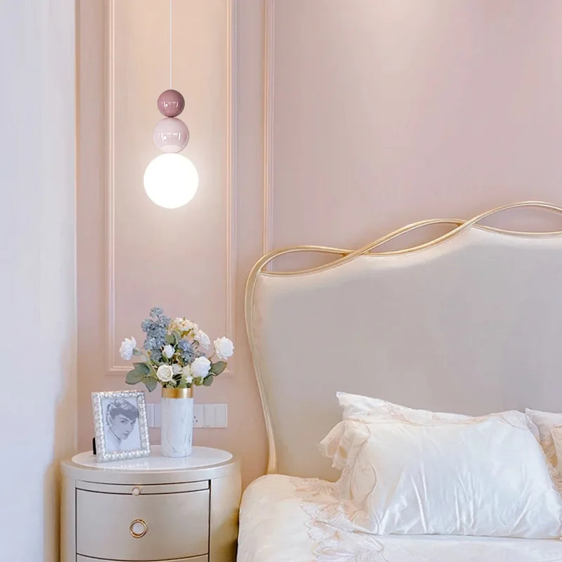 lampe led suspendue minimaliste nordique 2/3 têtes éclairage décoratif applique murale