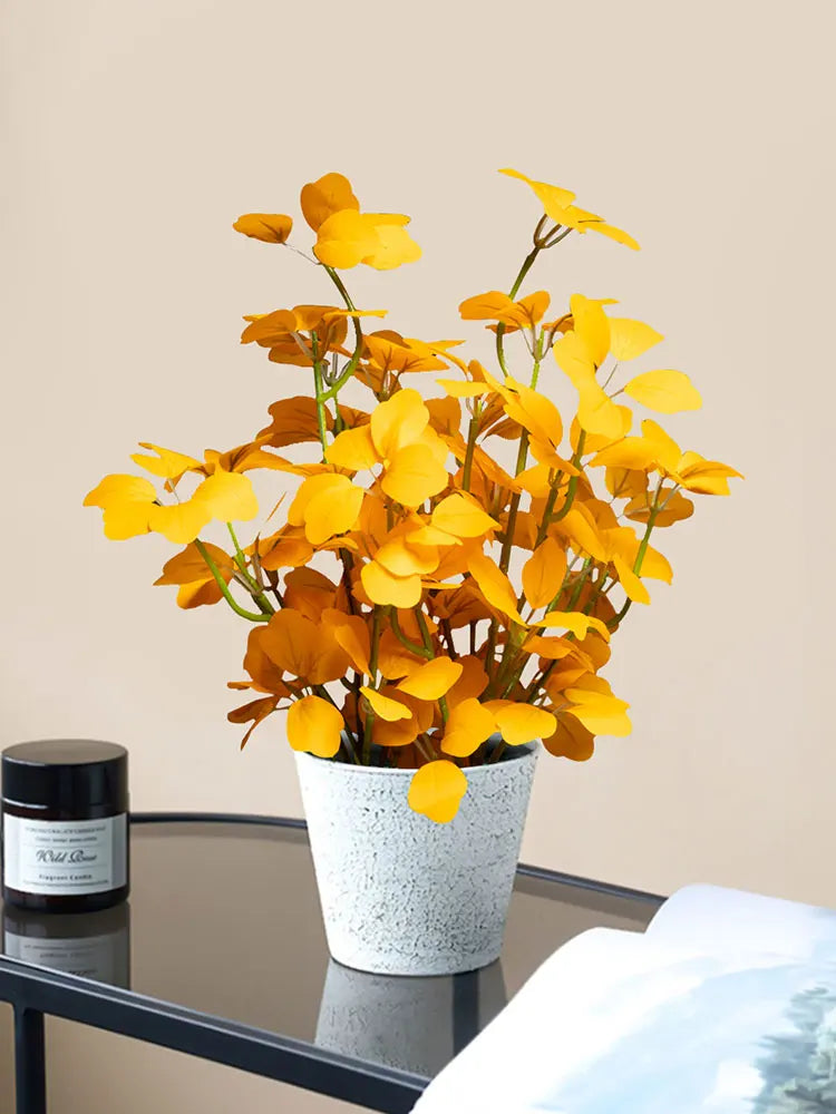 plantes artificielles schefflera trèfle et eucalyptus pour décoration maison - vue 4 sur 10