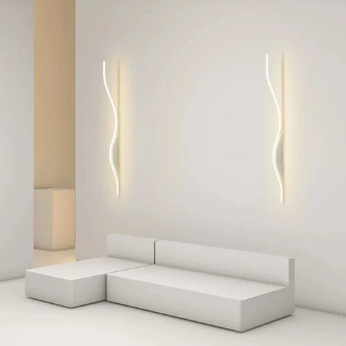 applique murale led moderne en forme de s pour éclairage décoratif - vue 3 sur 12