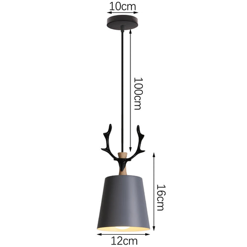 suspension industrielle loft style nordique en fer - vue 12 sur 20