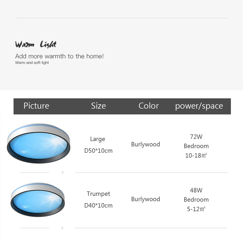 plafonnier led intelligent avec télécommande et réglage de la luminosité - vue 4 sur 8