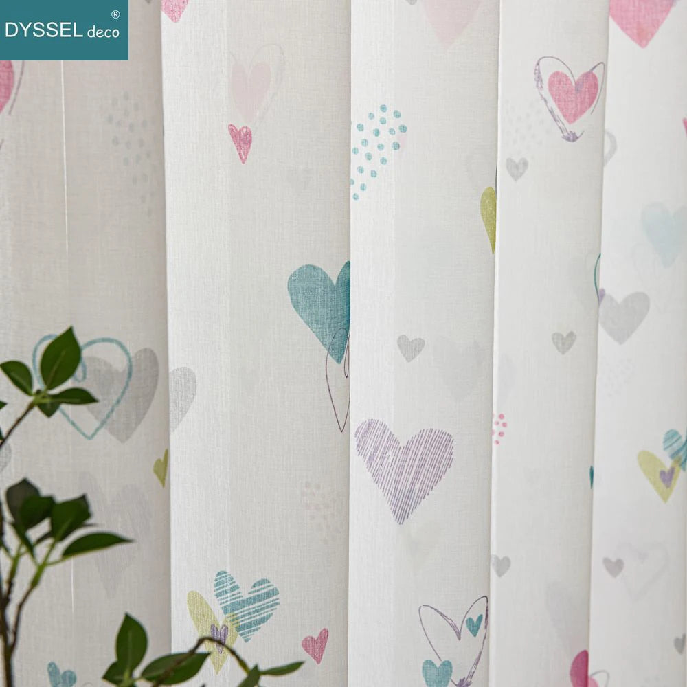 Voilage enfant style europeen motif adorable fenetre chambre - vue 3 sur 8