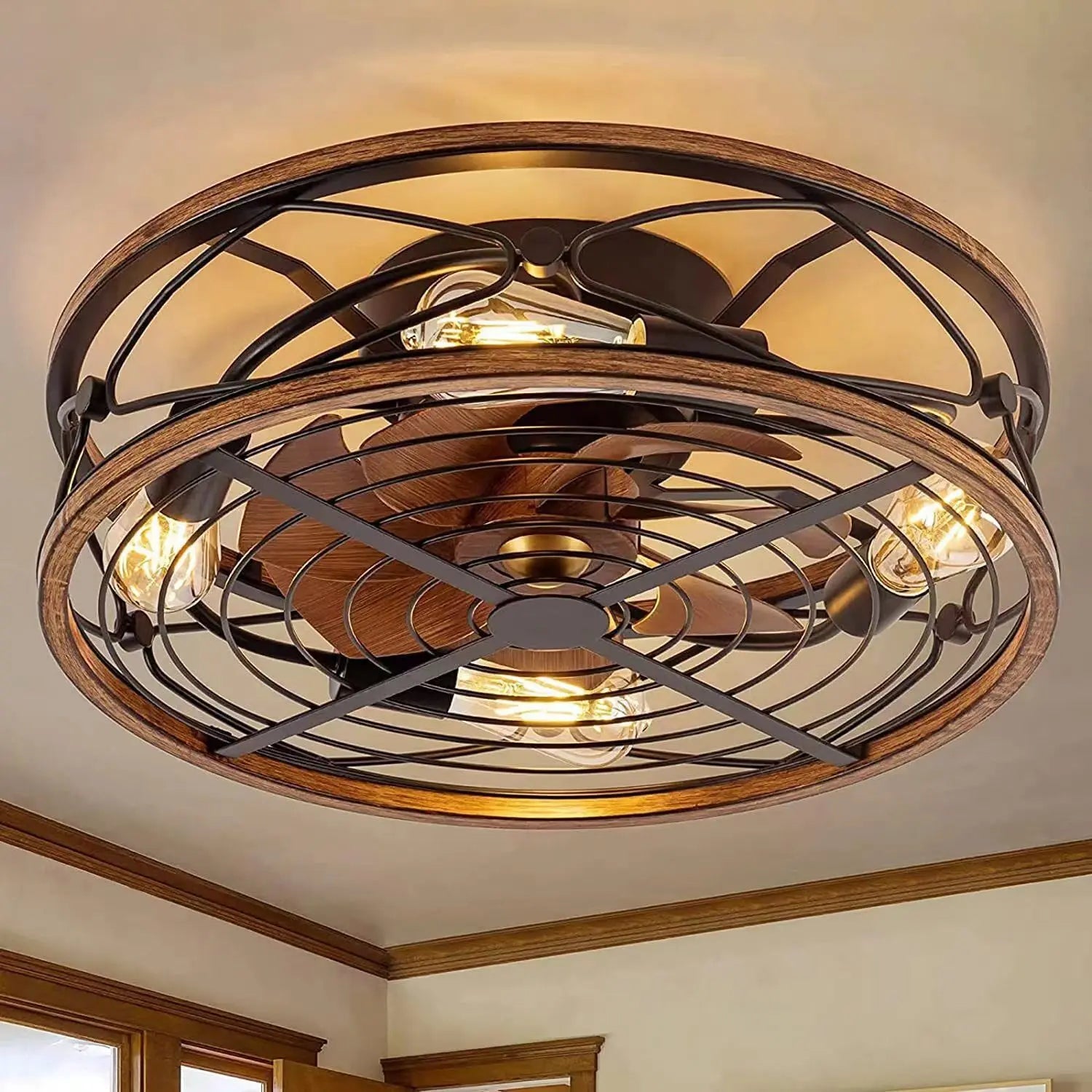 Salon plafonnier Invisible ventilateur lumière moteur à courant continu 110V 220V étude salle à manger lumière nordique moderne chambre ventilateur de plafond lumière - vue 2 sur 6