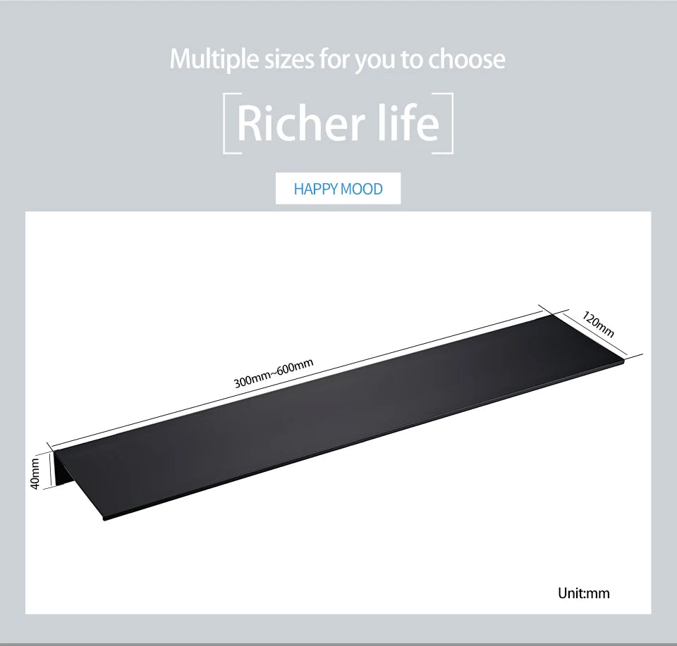 étagère murale en aluminium pour rangement moderne et pratique - vue 3 sur 14