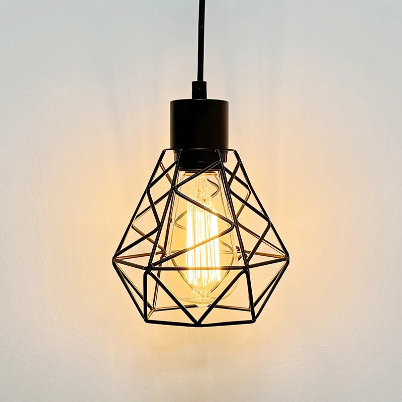 suspension industrielle loft style nordique en fer - vue 10 sur 20