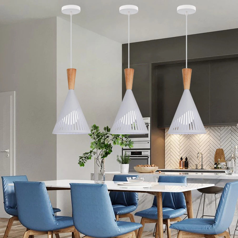 suspension design nordique moderne abat-jour industriel rétro décoratif - vue 4 sur 9