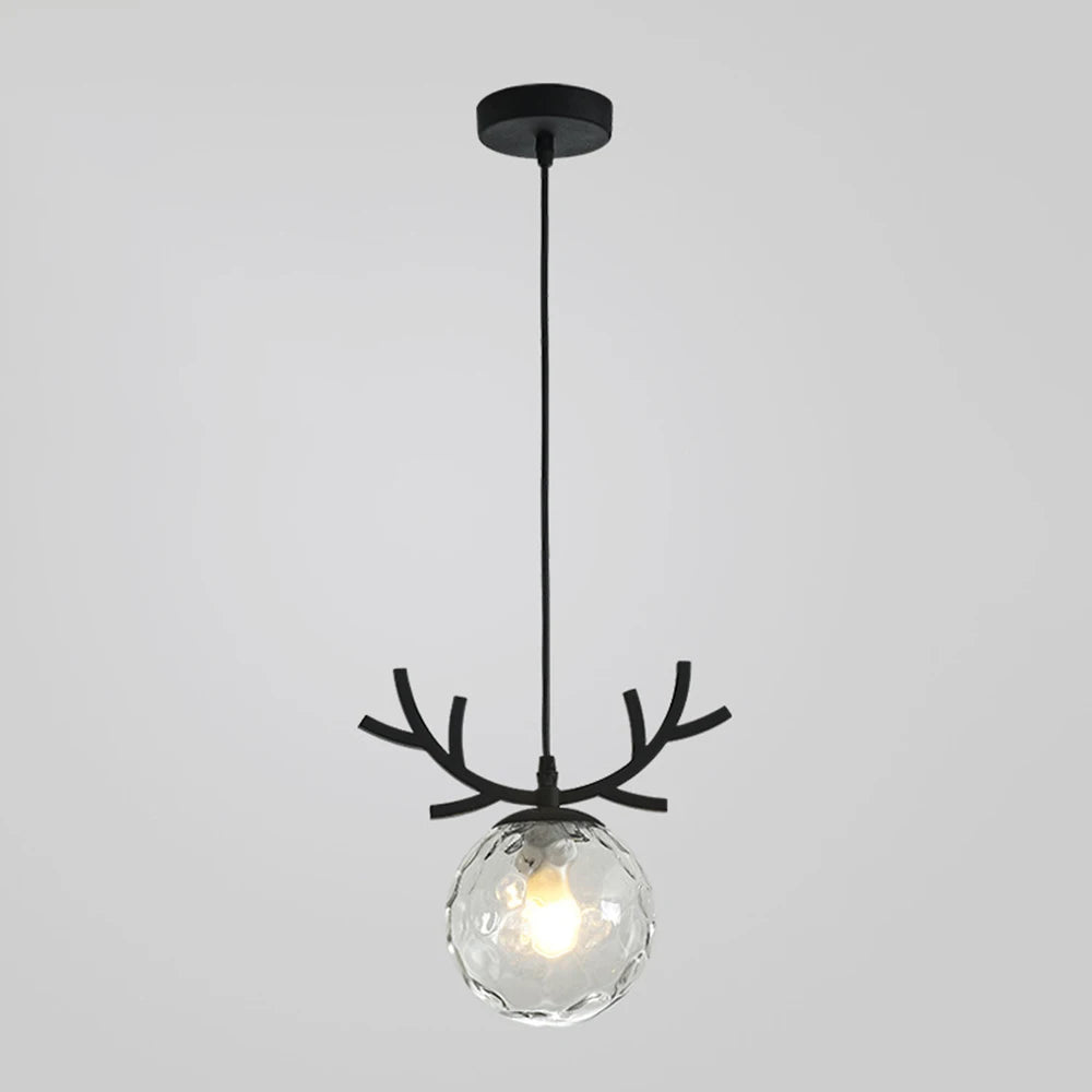 suspension en verre design vintage luminaire plaqué or moderne - vue 8 sur 10