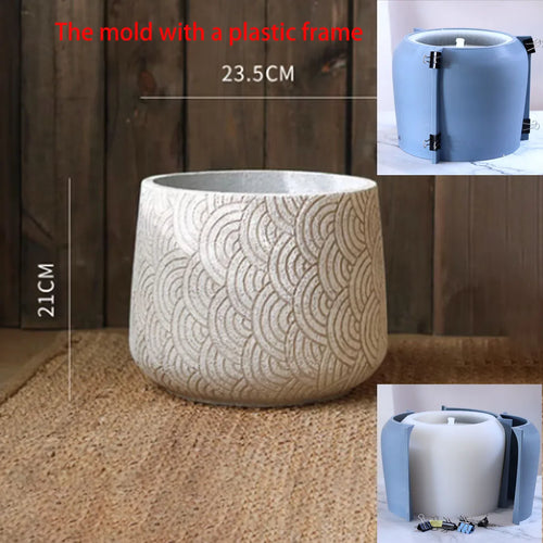 moule en silicone pour pot de fleurs nordique rond - vue 9 sur 8