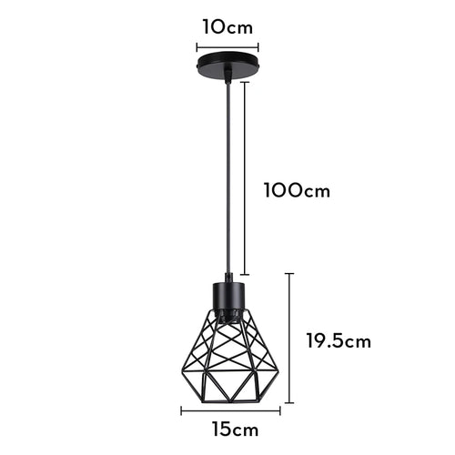 suspension industrielle loft style nordique en fer - vue 20 sur 20