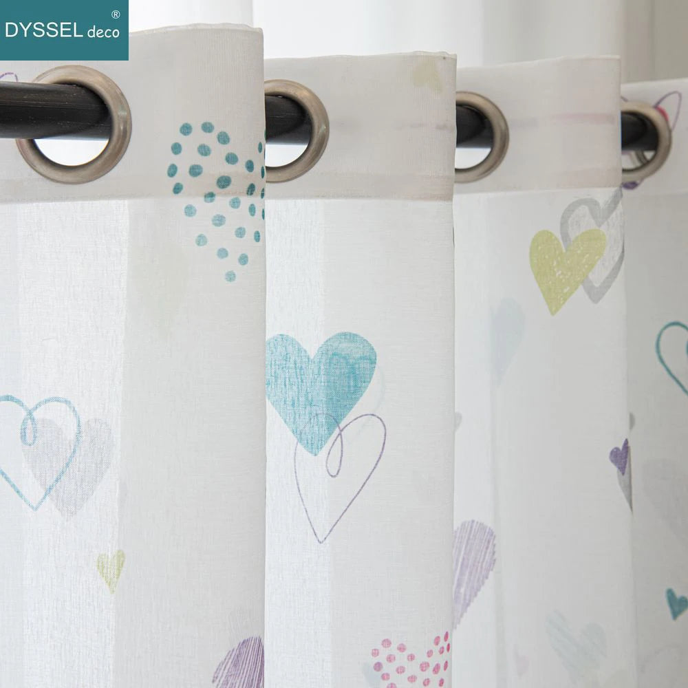 Voilage enfant style europeen motif adorable fenetre chambre - vue 6 sur 8
