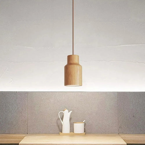 lampe suspendue nordique en bois luminaire décoratif d'intérieur - vue 3 sur 10