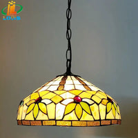 lustre tiffany feuilles éclairage créatif pour café restaurant bar