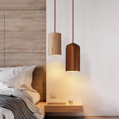 lampe suspendue nordique en bois luminaire décoratif d'intérieur - vue 4 sur 10
