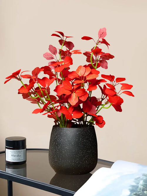 plantes artificielles schefflera trèfle et eucalyptus pour décoration maison - vue 2 sur 10