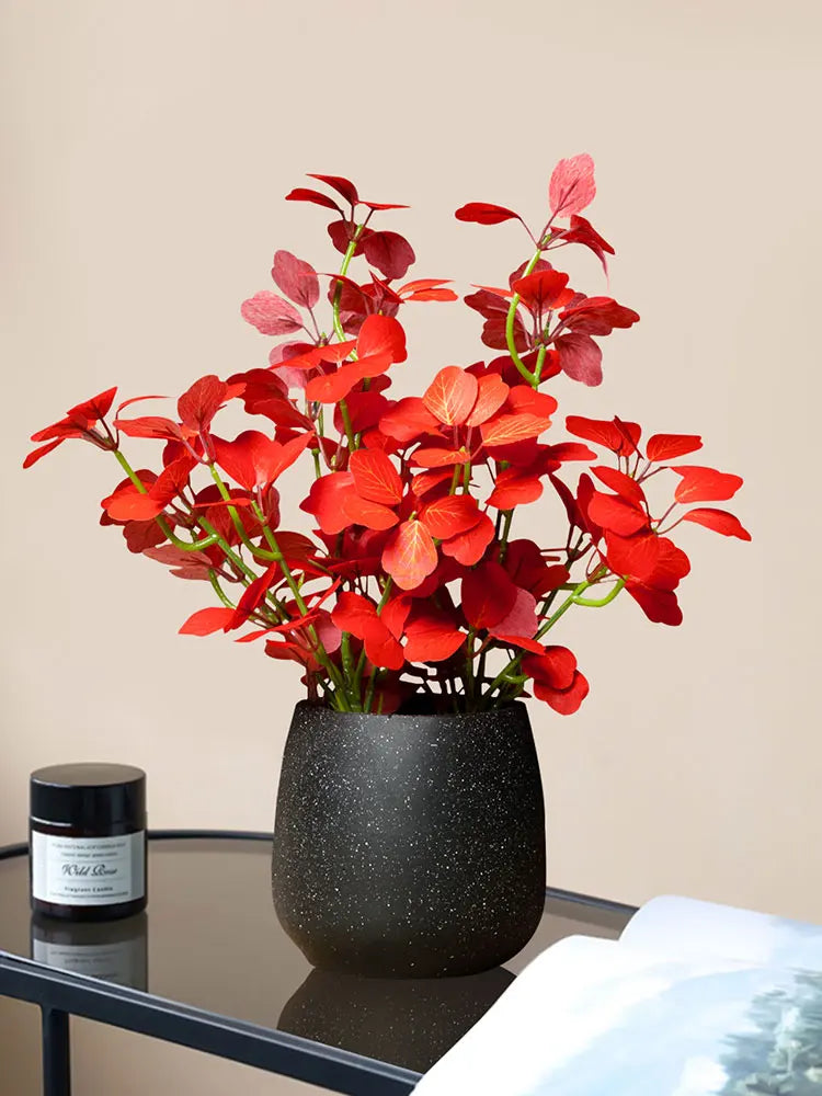 plantes artificielles schefflera trèfle et eucalyptus pour décoration maison - vue 1 sur 10