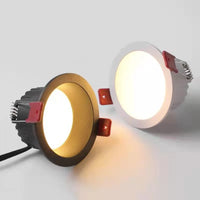 spots encastrés ronds à led pour éclairage intérieur antireflets