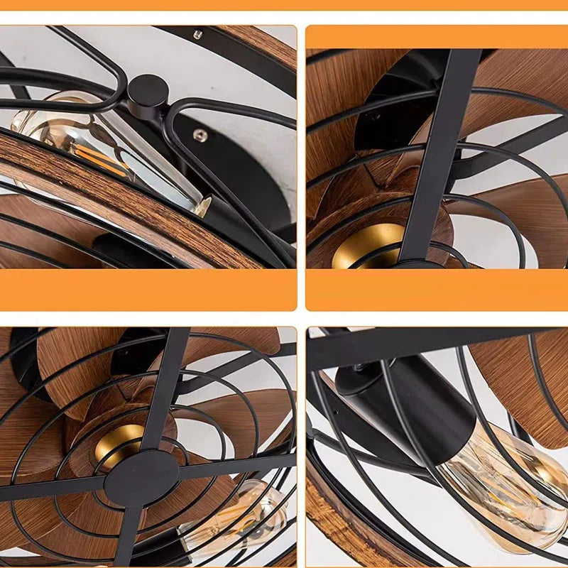 Salon plafonnier Invisible ventilateur lumière moteur à courant continu 110V 220V étude salle à manger lumière nordique moderne chambre ventilateur de plafond lumière - vue 6 sur 6