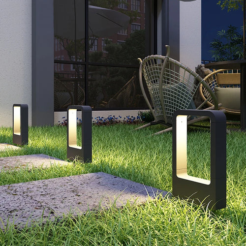 Lumières extérieures lumières de jardin lumières de pelouse modernes en aluminium étanche IP54 Villas lumières de paysage lumières de pelouse de paysage de cour - vue 5 sur 10