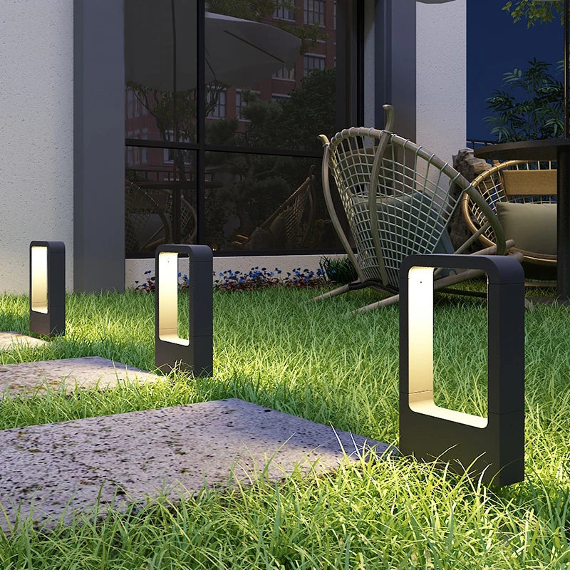 Lumières extérieures lumières de jardin lumières de pelouse modernes en aluminium étanche IP54 Villas lumières de paysage lumières de pelouse de paysage de cour - vue 4 sur 10