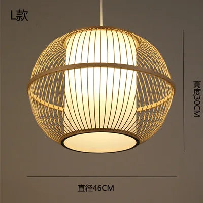lustre en bambou style zen pour ambiance relaxante - vue 13 sur 29