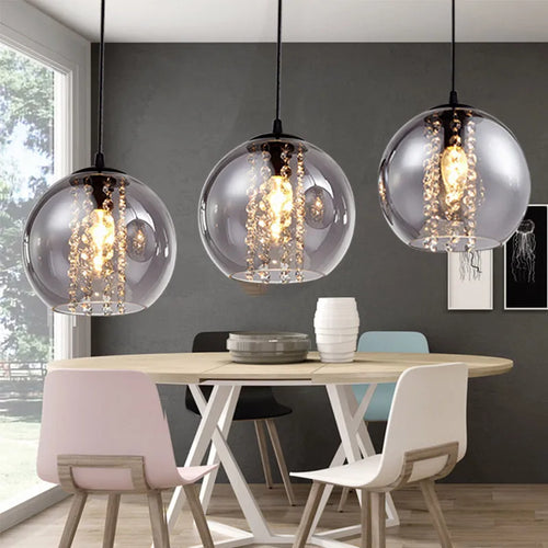suspension moderne en verre pour décoration intérieure élégante - vue 3 sur 9