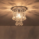 suspension en cristal doré et argenté décoratif