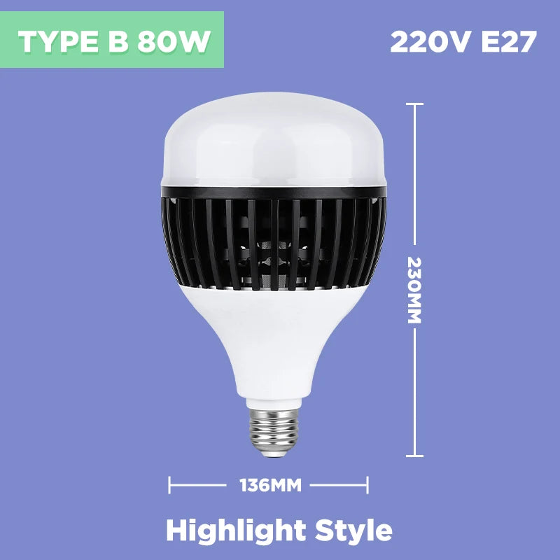 ampoule led moderne haute puissance pour éclairage industriel et garage - vue 14 sur 15