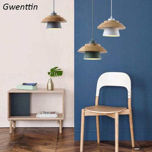 suspension en bois pour éclairage moderne et décoration - vue 3 sur 11
