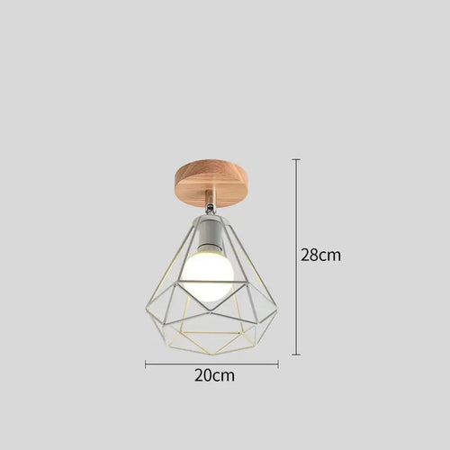 plafonnier led nordique moderne simple en fer triangle - vue 9 sur 18
