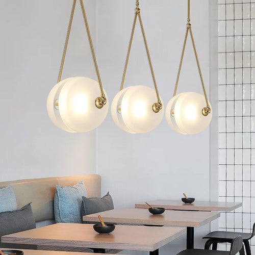 suspension nordique en verre pour décoration de loft et restaurant - vue 2 sur 7