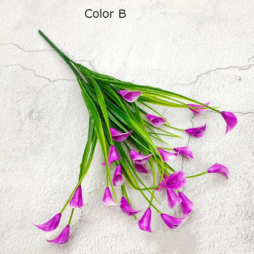 bouquet de 25 têtes de mini calla artificiel décoration florale élégante