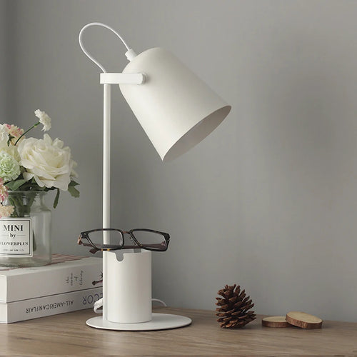 lampe de table led réglable style nordique avec porte-stylo protection yeux - vue 6 sur 12