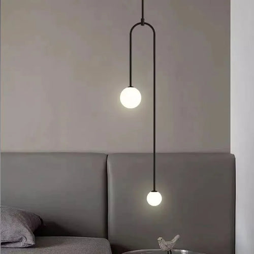 lustre rétro double tête personnalité nordique décoration boutique - vue 2 sur 8
