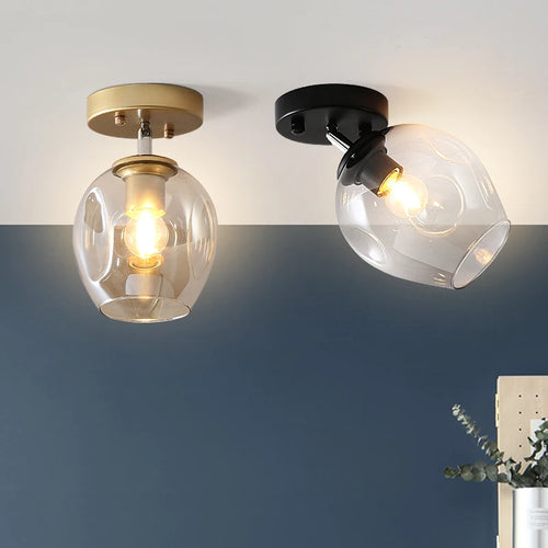 Nordic simple porch hall lamp entering the house, sun table lamp, modern simple corridor lamp, sky lantern, small ceiling lamp - vue 2 sur 11