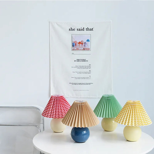 Lampe de table plissée coréenne - vue 6 sur 25