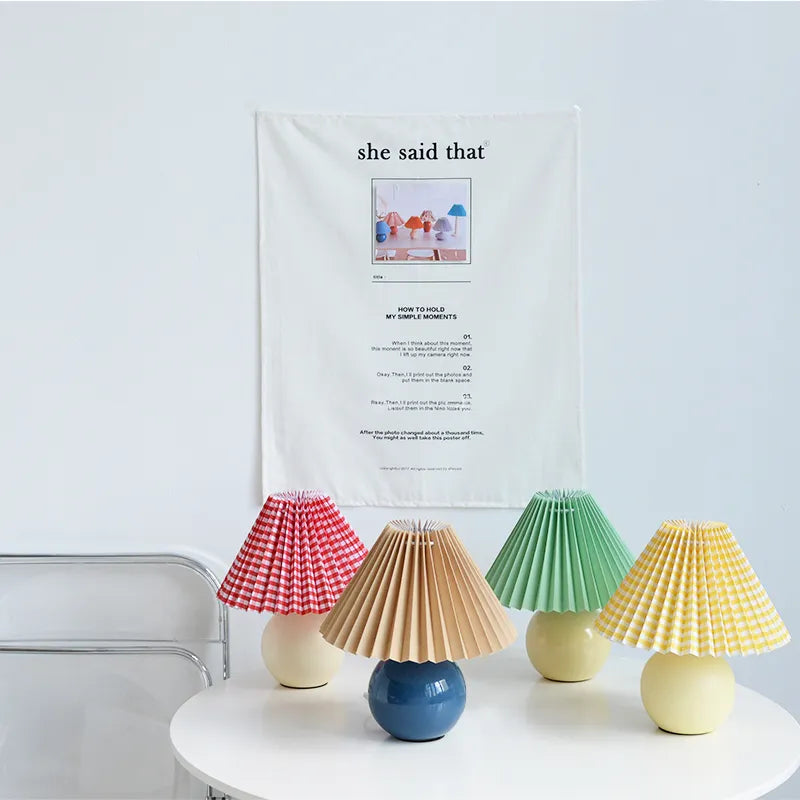 Lampe de table plissée coréenne - vue 5 sur 25