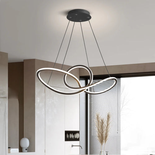 lustre led en aluminium style nordique post-moderne créatif - vue 5 sur 7