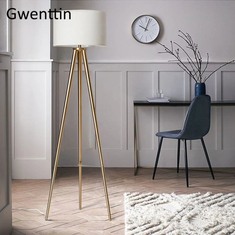 lampadaire créatif en fil de soie avec trépied nordique décoratif - vue 4 sur 13