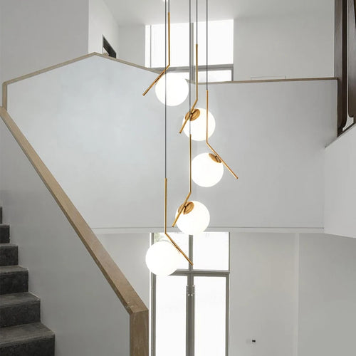 lustre moderne nordique en verre pour décoration intérieure - vue 2 sur 16