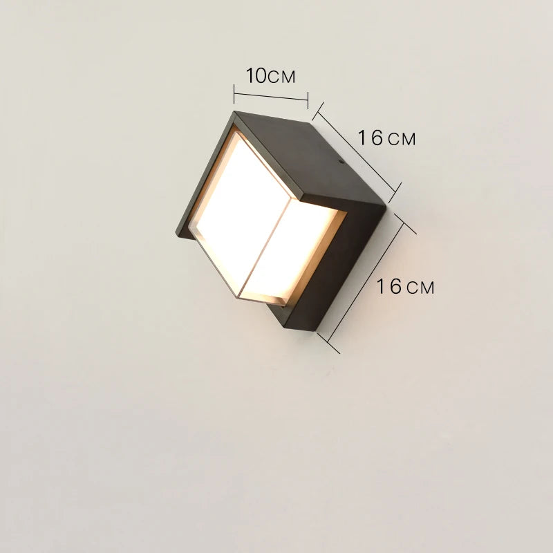 Éclairage mural extérieur moderne étanche IP54 porche balcon terrasse lampe applique jardin en aluminium décor à la maison applique murale lampe - vue 9 sur 10