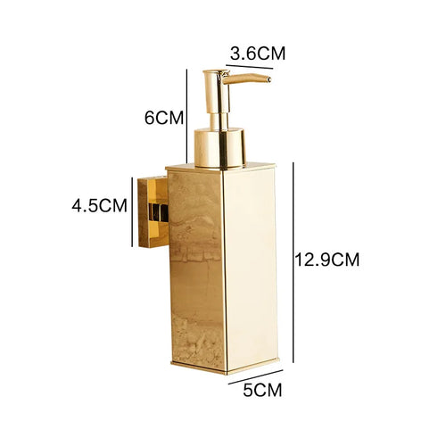distributeur de savon liquide mural en acier inoxydable pour gel douche - vue 18 sur 18