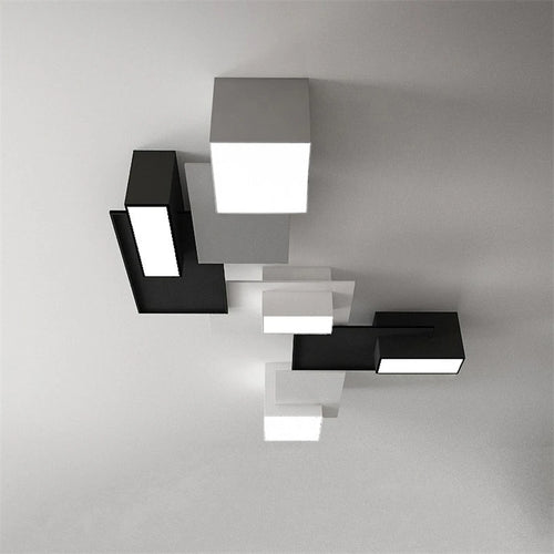 plafonnier nordique moderne simple boîte créative combinaison géométrique - vue 2 sur 11