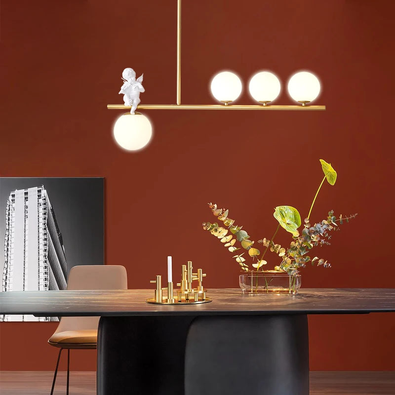 lustre moderne en verre design pour décoration intérieure - vue 2 sur 10