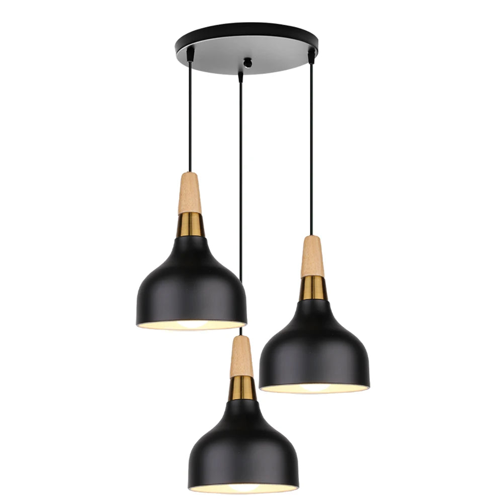 luminaire suspendu led moderne nordique en aluminium rétro - vue 14 sur 16